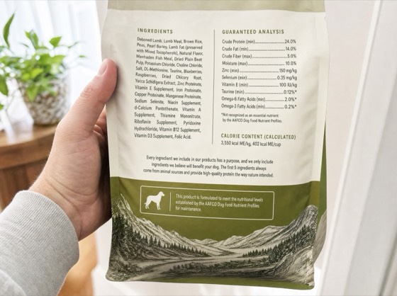 Sample: food label